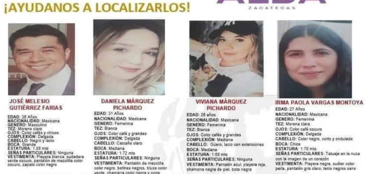 Hallaron el automóvil donde cuatro jóvenes desaparecieron en Zacatecas