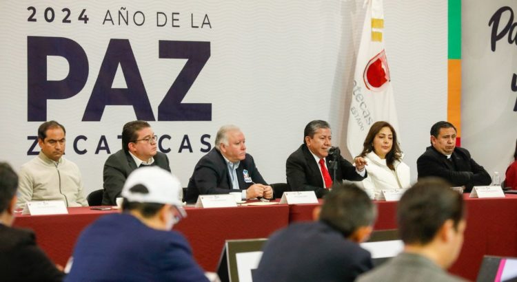 Gobernador presentó la Agenda de la Paz Zacatecas 2024